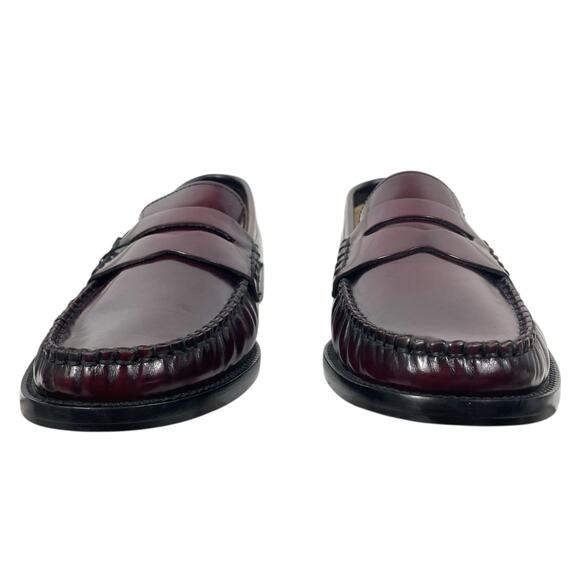 Mango MNG Round Toe Leather Penny Loafer Burgundy Red Size 38/ US 7.5 - Picture 5 of 13